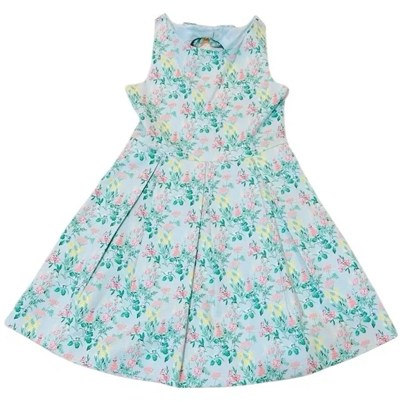 JANIE & JACK Cotton Ditsy Floral Easter Dress size 7 - Picture 1 of 10